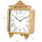 8" Gold Metal Scroll Antique Style Clock